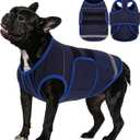 IDOMIK Dog Anxiety Vest, Adjustable Thunder Jacket for Dogs Anxiety Relief, Soft Dog Calming Shirt for Thunderstorms, Fireworks, Vet Visit & Separation - Suitable for Dogs, Blue, Small