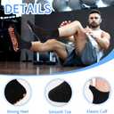 ELUTONG Men Non Slip Sticky Grips Socks 3 Pairs Tile Wood Floors Anti-Skid Workout Yoga Pilates Hospital Slipper Socks (Black) 9-10