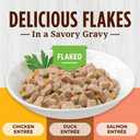Instinct Flaked Entrees, Wet Cat Food, Variety Pack, 5.5 oz (12 Count) | Tender flaked cuts in savory gravy, high protein, real meat, whole-food ingredients, grain-free, hydration support (EXP 01/12/28)