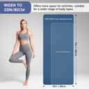 Extra Wide Yoga Mat 72" x 32", 6mm Non Slip TPE Exercise Mat with Carrying Strap, Large Workout Mat for Yoga, Pilates, Stretching, HIIT & Home Gym