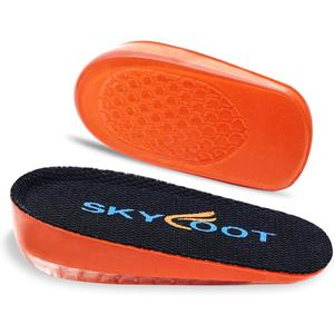 Skyfoot Orthopedic Heel Lift Inserts, Shock Absorption and Cushioning Height Increase Insoles for Achilles Tendonitis Relief, Heel Spurs, Heel Pain and Plantar Fasciitis (Small - 4/5" Thick)