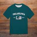 Men's Football Shirts Short Sleeve City Map Helmet T-Shirt Team Color Game Day Apparel Fans Gift S-2XL (For-philadelphia)