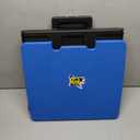 dbest products Quik Cart Collapsible Rolling Crate on Wheels for Teachers Tote Basket, 80 lbs Capacity, Blue Lid Made from Heavy Duty Plastic and used as a Seat