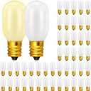 Retisee Christmas Village Light Bulbs, 0.7W 120V E12 Base T20 LED Replacement Night Bulbs Accessory for Villages Houses Dept 56, Christmas Tree and House (50 Pcs)