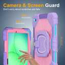 Case for Samsung Galaxy Tab A11+ Plus/A9+ 11 Inch 2025/2023,Ubearkk Case for Samsung Galaxy A9 Plus/A11+ Tablet case with Screen Protector 360 Rotating Stand Shoulder Strap Pen Holder, Purple Pink