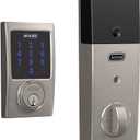 SCHLAGE BE469ZP CEN 619 Connect Smart Deadbolt With Alarm Inbuilt Century Trim In Satin Nickel