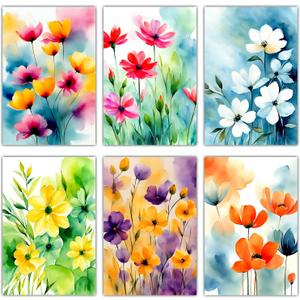 PARTH iMPEX 36 Floral Blank Note Cards With Envelopes - 4 x 6 inch All Occasion Greeting Cards, Watercolor Flowers Sympathy Thank You Notecards and Sealing Stickers