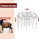 2025 New Air Fryer Grill Skewer Rack, Stainless Steel BBQ Kabob Set, 30 Vertical Meat Skewers with Round Hanging (1)