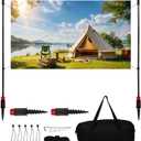 6.5FT Outdoor Banner Stand ,Adjustable Banner Pole with 2 Stakes