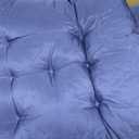 AS AWESLING 6040 INCH Oxford Fabric Swing Cushions with Backrest & Tie Straps - Crushed Sponge Filled for Outdoor Patio Bench, 2-3 Seater Replacement for Swing Chair (Blue, 60 INCH 40 INCH)