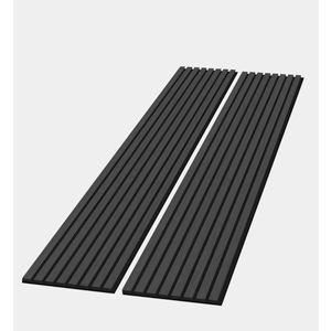 WVH Luxury American Black Oak Acoustic Slat Wood Wall Panels, Measures 94.49" x 25.20", Premium Oiled Finish, Interior Decor for Walls & Ceilings, Noise Cancelling & Sound Absorbing for Home, 2pcs