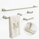 Bathroom Accessory Set Satin Nickel - 4-Piece, Towel Bar Set
