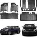 Floor Mat 3 Rows Fit for Toyota Sienna Trunk Mats 2020-2013, All Weather Floor Liners Rear Cargo Liner Protector for Toyota Sienna Accessories 2020 2019 2018 2017 2016 2015 2014 2013（Fit 8 Seater）