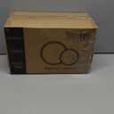 200PCS Clear Plastic Plates with Gold Rim, Disposable Heavy Duty Plastic Plate, 100 Dinner and 100 Dessert Plates for Party and Wedding