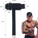 Weightlifting Straps with D Ring, Lifting Straps with D Rings Adjustable Suitable for Deadlift Fitness Weightlifting Strength Training Unisex (Black)