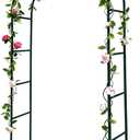 Thickened Tube GreenGiggle 100% Metal Heavy Duty Metal Garden Arch Trellis with 16mm Steel Tubes & 0.5mm Thickened Wall, 7.6ft Trellis for Climbing Plants,Roses,Garden Party,Ceremony & Decorations
