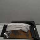 C-Shaped Side Table for Couch - Small Coffee Stand Sofa Tray Desk with Metal Frame and Waterproof Scratch Resistant, Modern End Accent for Living Room, Bedroom, Small Spaces, Rustic Brown