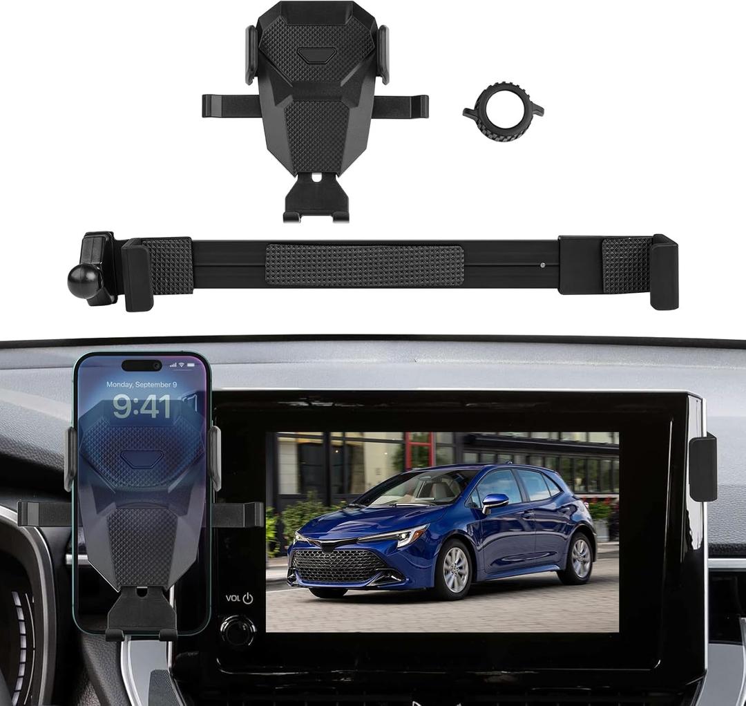 Phone Holder Fit for 2019-2025 Toyota Corolla 2022-2025 Corolla Cross Accessories,Adjustable Mobile Cell Phone Stand for 8-inch,Screen Corolla Navigation Screen Bracket Interior