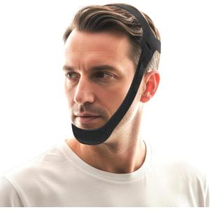 Chin Strap for Sleeping, CPAP Chin Strap, Anti Snoring, CPAP Chin Strap to Keep Mouth Closed, Adjustable, Breathable and Comfortable
