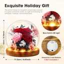 Preserved Flowers Birthday Gifts for Women Forever Rose Gifts for Mom Grandma Wife Valentines Mothers Day Christmas Anniversary Eternal Light Up Red Roses in Glass Dome