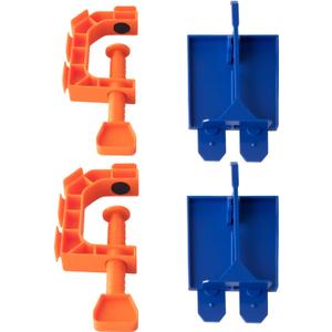 Track Clamp and Starter Gate Compatible with Hot Wheels Racetracks (4 Lane Startr Gate + 2 Clamp Combo)
