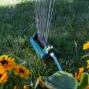 Melnor 65148AMZ TurboTek Oscillating Sprinkler, 2,800 sq. ft., Quick Connect Bundle, 16 Precision Nozzle, Green, Yellow