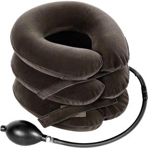 S Cervical Neck Traction Device for Instant Neck Pain Relief - Inflatable & Adjustable Neck Stretcher Neck Support Brace, Neck Traction Pillow for Home Use Neck Decompression (Classic Gray)