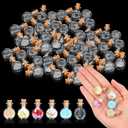 120 Pcs 2ml Mini Glass Bottles with Cork Stoppers Small Clear Jars for DIY Crafts, Wishing Bottles, Wedding Favors, Party Decorations & More