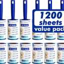 1200 Sheets Lint Roller with 6 Upgraded Handles (6 Rollers + 6 Refill), Mage Value Set Sticky Lint Rollers for Pet Hair, Portable Pet Hair Remover for Clothes, Furniture, Carpet, Dog and Cat