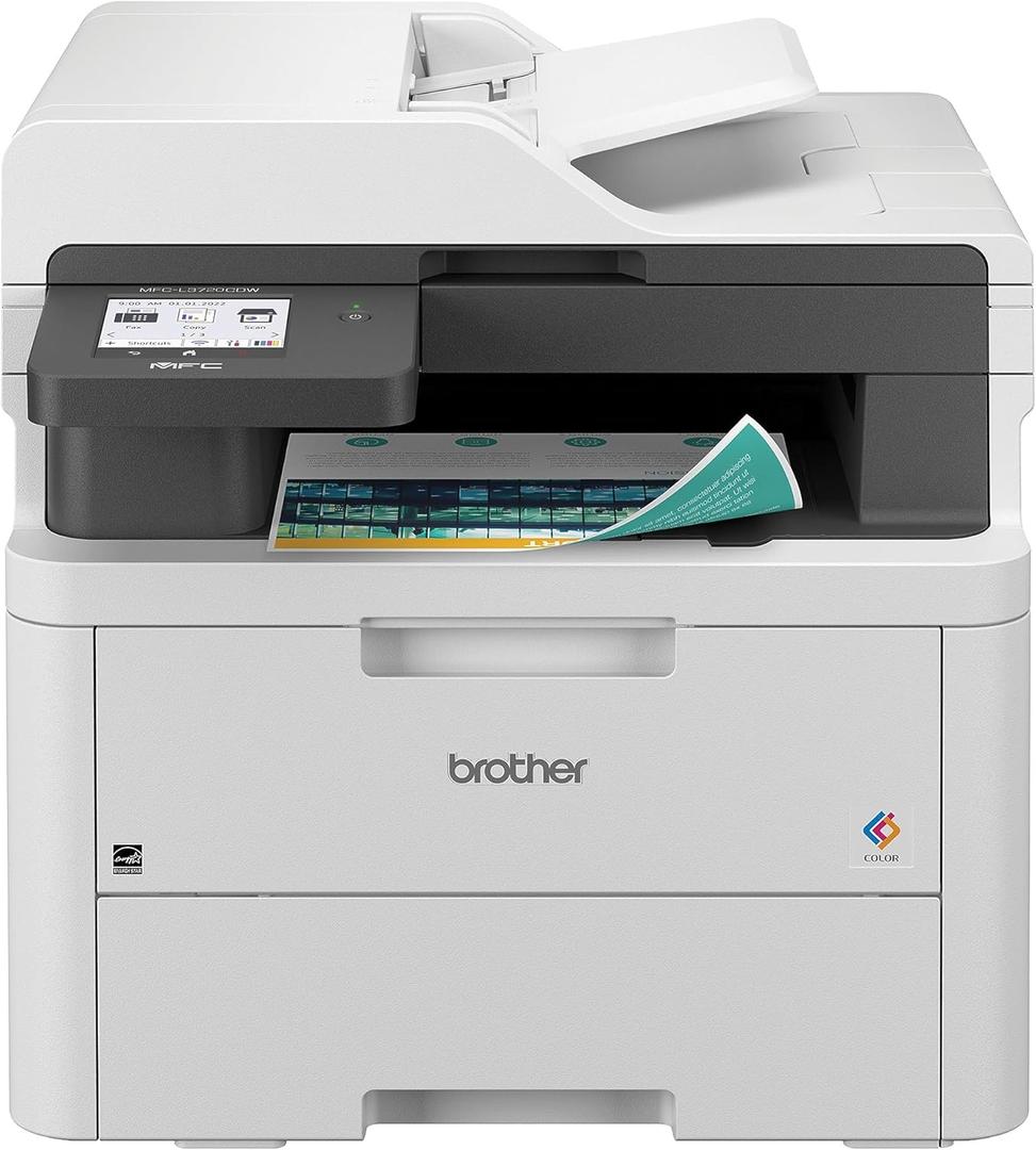 Brother MFC-L3720CDW Wireless Color Laser Printer with Scanner, Copier and Fax | Auto Duplex and 250-Sheet Capacity | Includes Refresh Subscription Trial(1). Amazon Dash Replenishment Ready