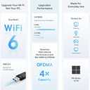 TP-Link Archer TX50U AX3000 Wi-Fi 6 USB Wi-Fi Adapter for Desktop PC, Fast & Stable Dual Band Wireless Network Adapter, USB 3.0, Plug and Play, MU-MIMO|OFDMA|WPA3, Compatible with Windows 11/10