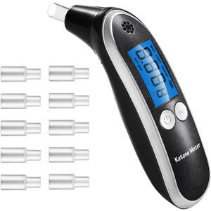 Home Breath Ketosis Meter, Professional Ketone Breath Monitors Analyzer for Quick & Easy Track Your Ketones - Accuracy Digital Ketone Breath Tester with 10 Mouthpieces for Ketosis Testing Home Breath Ketosis Meter, Professional Ketone Breath Monitors Analyzer for Quick & Easy Track Your Ketones - Accuracy Digital Ketone Breath Tester with 10 Mouthpieces for Ketosis Testing