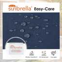 Outdoor Sunbrella Round Corner Seat Cushion, 17"x16"x2", Set of 4, Non Slip Seat Cushion Pads with Removable Cover for Patio Furniture, Garden Yard Lawn, Spectrum Indigo