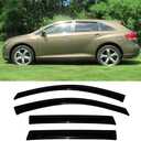 94162 Original Side Window Deflector Visor Rain Guard,Outside Mount Tape-on Shatterproof Dark Smoke,4pc window shades fit for 2009-2016 Toyota Venza