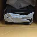 Amazon Basics Solid Wood Saddle-Seat Counter Height Bar Stools for Kitchen Island and Home Bar with Footrest, 29-Inch Height, Black, Set of 2