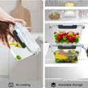 2 Pack Large Glass Storage Containers with Lids 85oz/10.5cup Big Airtight Glass Food Storage Containers for Rotisserie Chicken Watermelon Meal Prep, BPA Free, Freezer Dishwasher Oven Safe