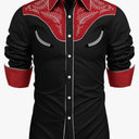 COOFANDY Men's Western Cowboy Shirt Embroidered Button Down Long Sleeve Shirts 3 XL
