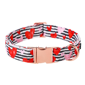 Lionet Paws Boy Dog Collar, Comfortable Adjustable Cute Blue Plaid Collar with Metal Buckle for Male Dogs, Medium, Neck 13.5-22 inches