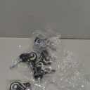 4Pcs 1.5 Inch Heavy Duty Caster Wheels Swivel Casters with Brake and M8 Threaded Stem, Loading 50kg/110lbs Black Rubber