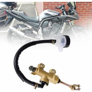 munirater Motorcycle Rear Brake Pump Master Cylinder Replacement for CB1 CBR600RR CBR600 F2 F3 F4i CBR1100XX (some screw missing)