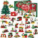 777 Pack Advent Calendar 2025 Building Block Kit-Train Set, 24-Day Countdown Toy Building Set Party Favors, Construction Toy Christmas Gift for Adults