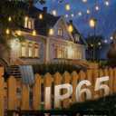 Brightown 100FT Solar String Lights Outdoor, 31+2 Shatterproof LED Bulbs