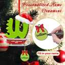 26 Letter Ornaments for Christmas Tree Decoration,Personalized Letters Ornaments, Initial Christmas Ornament, Hanging DIY Letter Xtmas Dinosaur Ornament, Gifts for Family Friends (W)