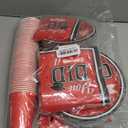 DAZONGE Graduation Decorations 2026 Red and Black, 265pcs Disposable Tableware Kit for 50 Guests, Plates, Napkins, Cups, Tablecloth and Hanging 2026 Graduation Party Decorations