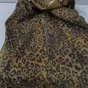 COOLMONAR Women's Y2K Leopard Print Jeans Overall Chic Streetwear Baggy Wide Leg Jumpsuit Retro Hip Hop Loose Trouser