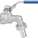 Fdit Stainless Steel Faucet Tap with 1/2 Inch Hose by Valve Weldless Bulkhead, 13mm Barb