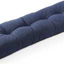 SUNROX LokGrip Non Slip Tufted Memory Foam Bench Cushion, FadeShield Water Resistant Durable Thicken Outdoor/Indoor Bench Seat Pads 59x16x4 inch, Heather Indigo