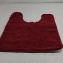 Bathroom Rug  Piece,Super Absorbent Soft,Thick,Machine Washable Chenille Bath Mat,Non Slip Toilet Floor Rug,Bath Mats for Bathroom 20x20 U Shape,Burgundy
