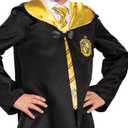 Disguise Harry Potter Hufflepuff Robe, Official Wizarding World Costume Robes, Classic Kids Size Dress Up Accessory, Child Size (7-8) (Black, M)