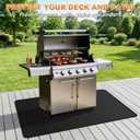 Under Grill Mats for Outdoor Grill - 48 x 30 Inch BBQ Mats for Outdoor Grill Deck Protector, Double-Sided Fireproof Oil-Proof Waterproof, Easy to Clean, Perfect for Outdoor Grilling